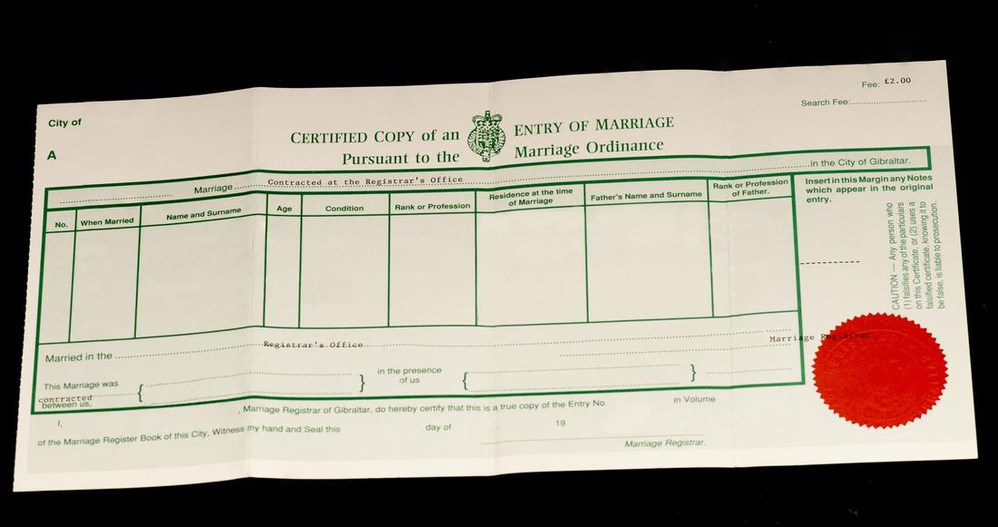 Get a Copy of Your Marriage Certificate