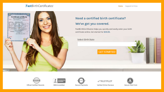 woman holding certified birth certificate